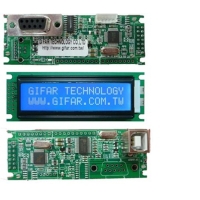 16x2 LCD with RS232/USB