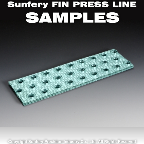 SUNFERY FIN PRESS LINE SAMPLES.