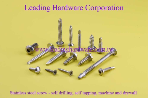 Stainless steel screw - self drilling, self tapping, machine and drywall Stainless steel screw - self drilling, self tapping, machine and drywall