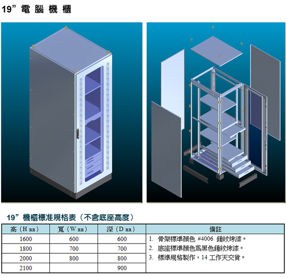 19”電腦機櫃