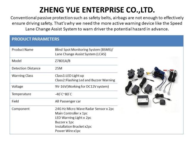 Blind Spot Monitoring System / Lane Change Assist System BSMS/LCAS Blind Spot Monitoring System / Lane Change Assist System BSMS/LCAS
