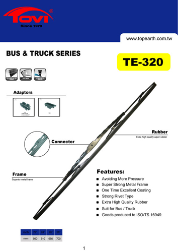 Heavy Duty Wiper Blade for Bus and Truck