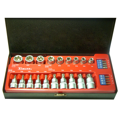 3/8” & 1/2” DR. Star Socket Bit & “E” Socket 3/8” & 1/2” DR. Star Socket Bit & “E” Socket