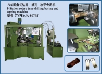 八站圓盤式鑽孔、搪孔、攻牙專用機 (閉門器)