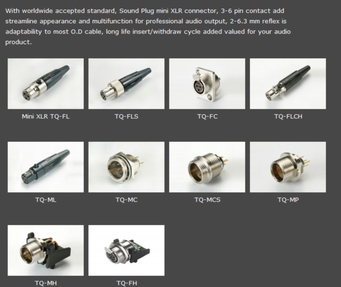 Mini XLR Connector Mini XLR Connector