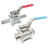 Three Pieces SANITARY Ball Valve (Direct Mount) Three Pieces SANITARY Ball Valve (Direct Mount)