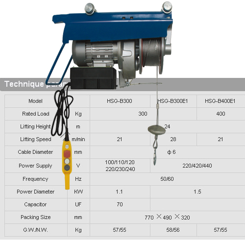 Push Electric Hoist