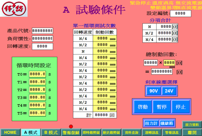 馬達測試自動控制系統(圖形監控A)