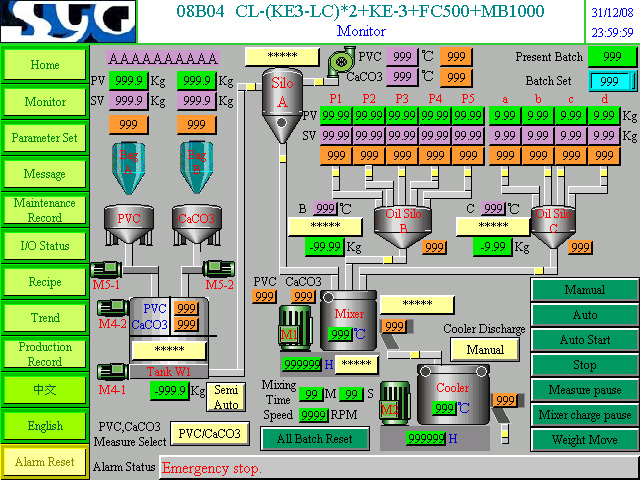 Automated Material Weighing-And-Mixing Control System (Graphic Monitoring B)