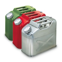 10 Litre Galvanized / Stainless Steel Portable Jerry Can