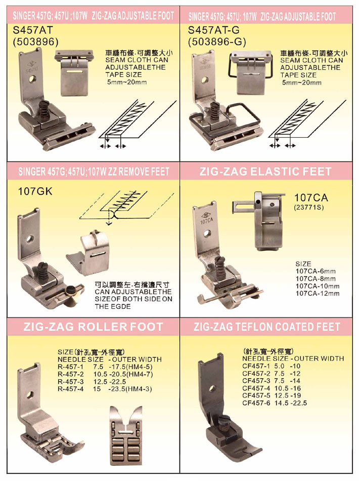 Zigzag Adjustable Foot