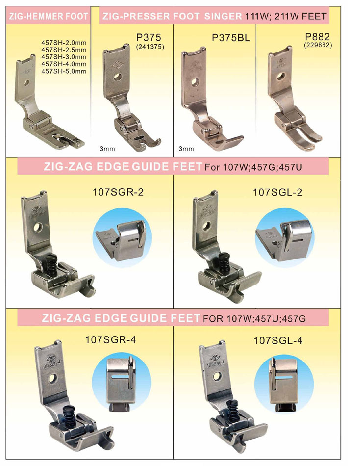 Zig zag Edge Guide Feet