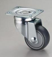 3x1 Dual-brake TPR Swivel Caster with Top Plate