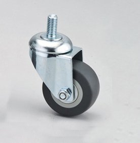 2x7/8 Dual-brake Screw-in TPR Swivel Caster