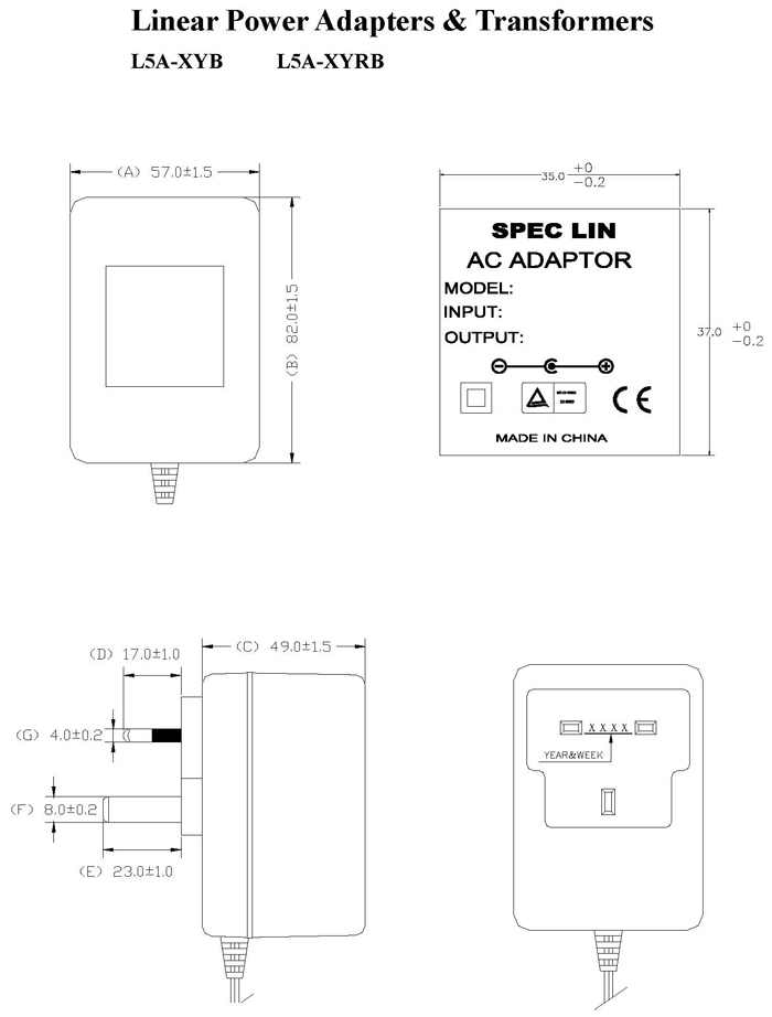 L5A Series ACDC Linear Adapters