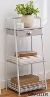 Freestanding Ladder Shelf with Drawer - 3 Shelves