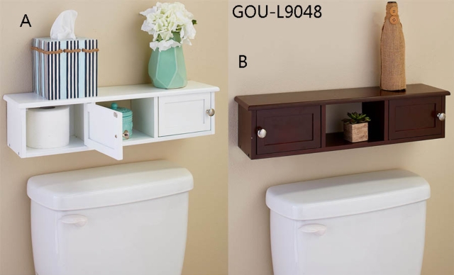 Wall-Mounted Over-the-Toilet Spacesaver Shelves