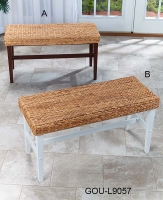 Natural Water Hyacinth Woven Bench