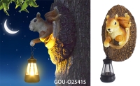 Squirrel wall hanging decorative solar light
