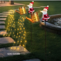 GARDEN SOLAR LIGHT Santa Claus W/ Water Bottle