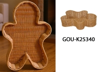 Gingerbread Man Plastic Woven Basket