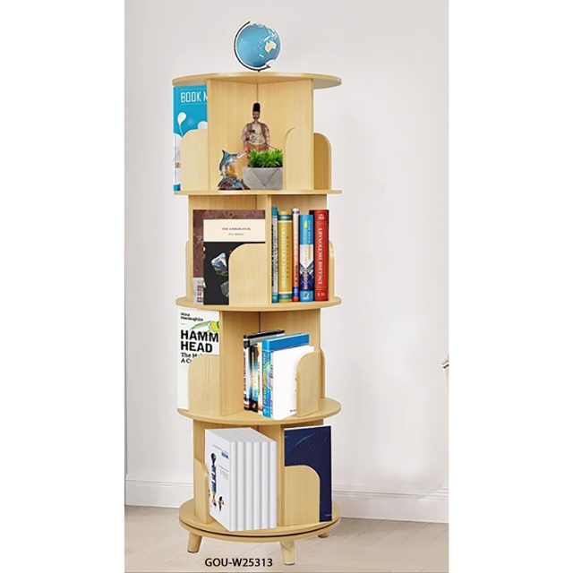 Rotating Multifunctional Wooden Storage Rack