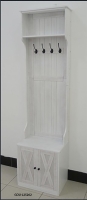 Entryway Hall Tree with Hooks and Storage Cabinet
