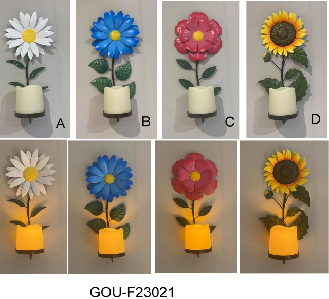 FLOWER WALL SCONCE – DAISY / FORGET ME NOT / HIBISCUS / SUNFLOWER