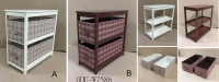 COUNTRY FABRIC STORAGE TABLE