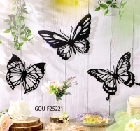 S/3 Wall Butterfly Décor