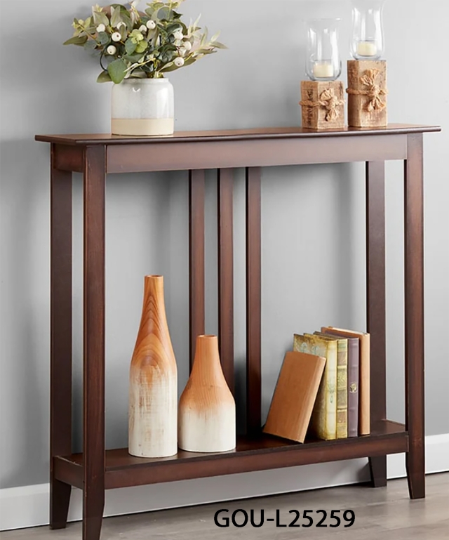 Narrow Entryway Wood Console Accent Table