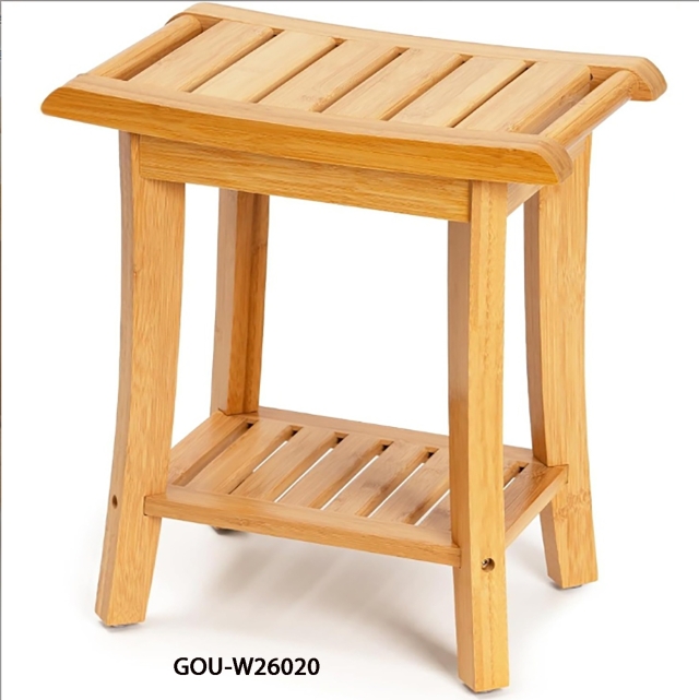 Bamboo bathroom stool
