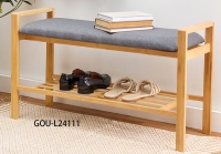 Bamboo Bench with Organizing Shelf