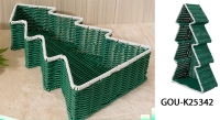 Christmas Tree Plastic Woven Basket