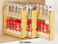 Sliding pull-out spice rack