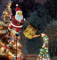 GARDEN SOLAR LIGHT Santa Claus W/ Water Bottle