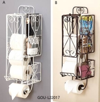 Toilet Tissue Holder with Magazine Rack