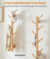 S/2 WALL MOUNTED COAT RACK