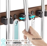 Cleaning supplies storage rack