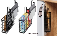 Cleaning supplies storage rack