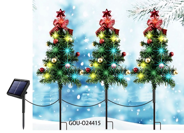 SET OF 3 SOLAR TREE STAKES