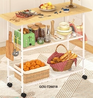 3 TIER KITCHEN ISLAND WITH STORAGE