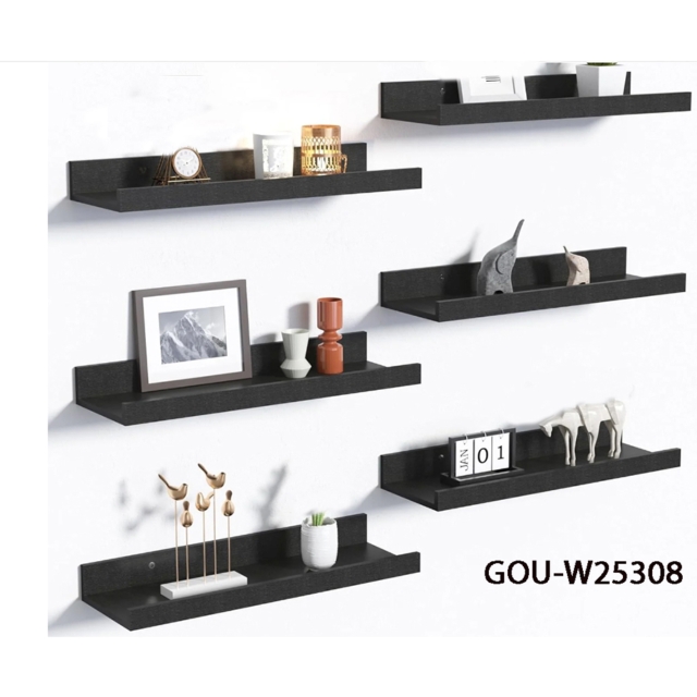 Set of 6 Home Floating Shelves for Wall Decor Storage