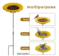 Outdoor bird feeder and bird bathing
