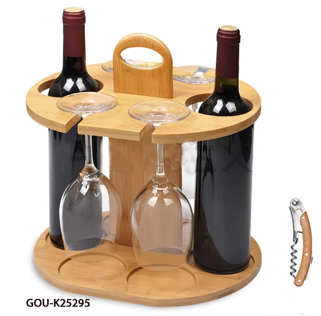 Wine Rack with Hanging Glass Storage Wine Rack with Hanging Glass Storage