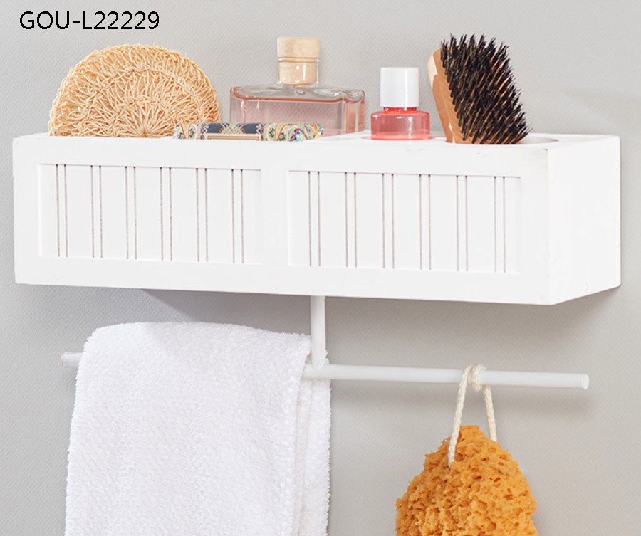 Wall Shelf with Towel Bar