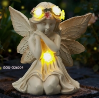 Garden Solar Angel Statue with LED Lights