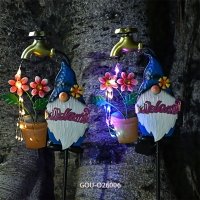 outdoor garden Christmas gnome lawn light