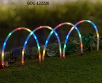 Set of 4 Solar LED Arches Garden Pathway Stake Lights