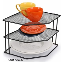 3-tier free standing cabinet corner shelf